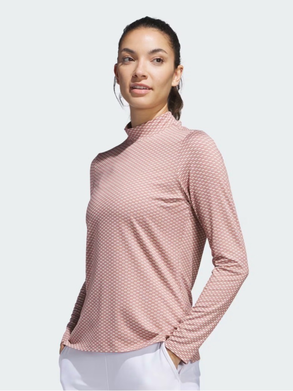 BEYOND TWO-TONE MESH MOCK SHIRT